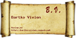 Bartko Vivien névjegykártya